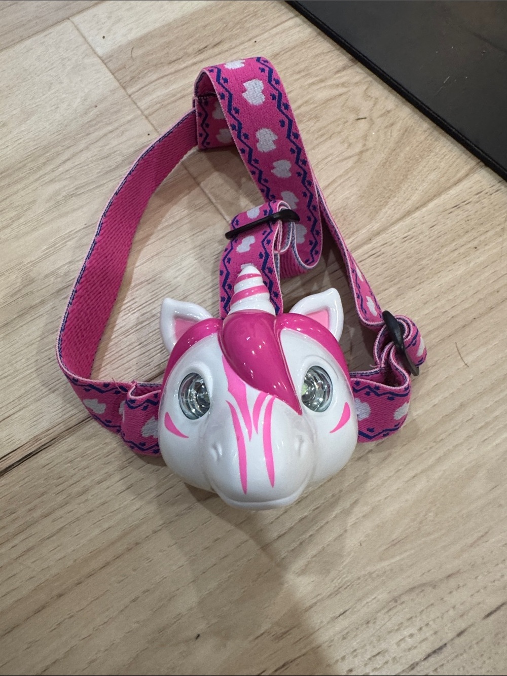Kids Unicorn LED Headlamp - Pink Adjustable Strap